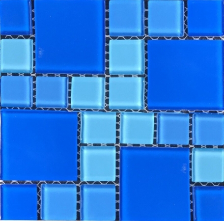 Мозаика стеклянная Aquaviva Cristall Light Blue (23 мм - 48 мм)